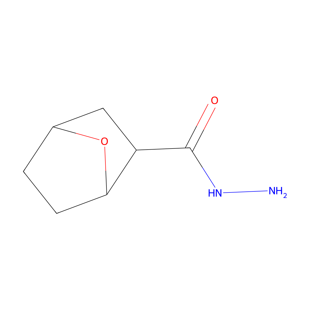 7-Oxabicyclo(2.2.1)heptane-2-carbohydrazide molecular structure, CAS 1856111-30-2