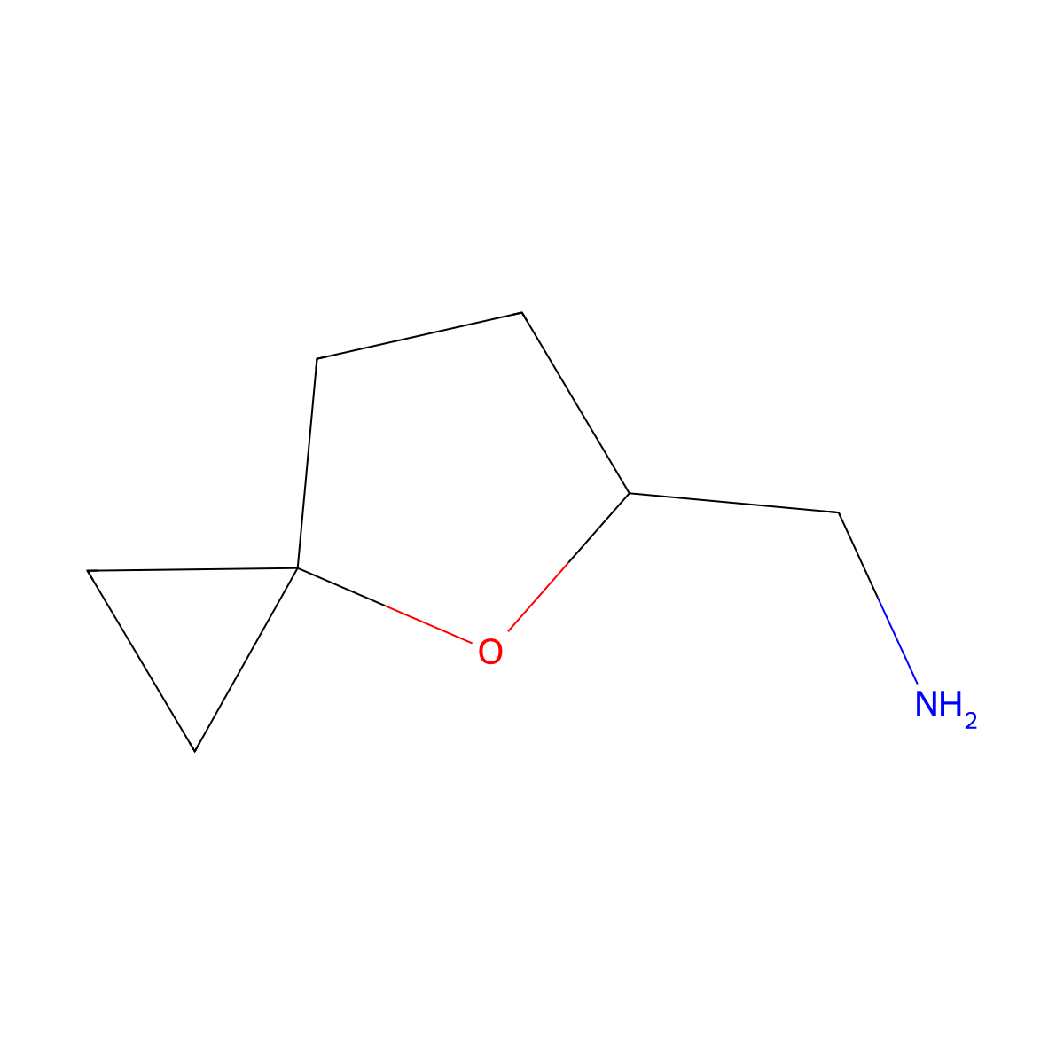 {4-Oxaspiro[2.4]heptan-5-yl}methanamine molecular structure, CAS 1856184-65-0