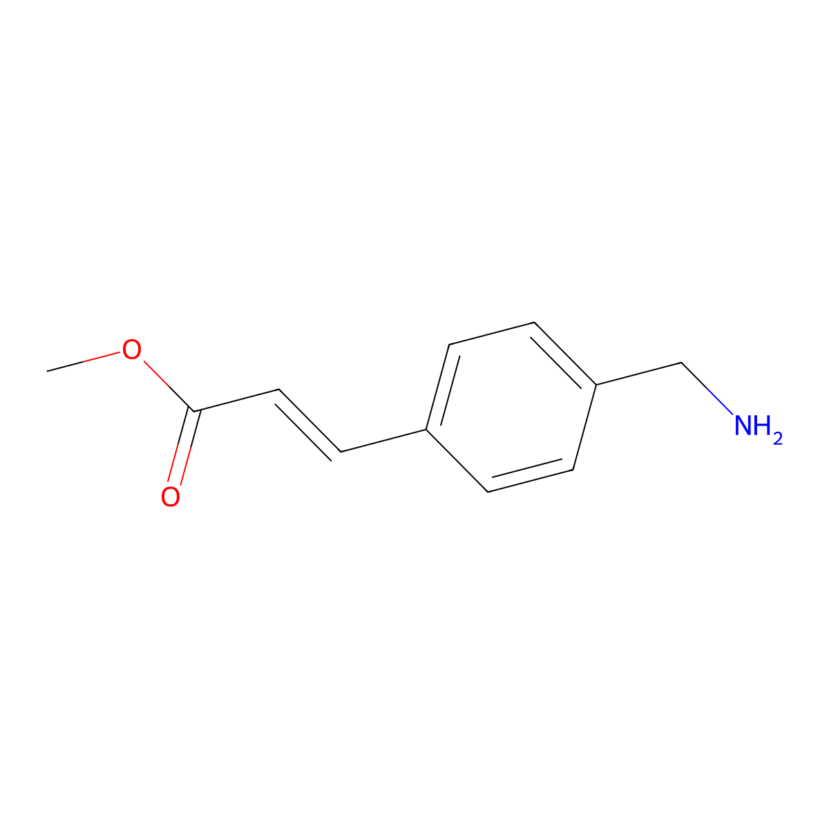 Methyl 3-(4-(aminomethyl)phenyl)acrylate molecular structure, CAS 185619-21-0