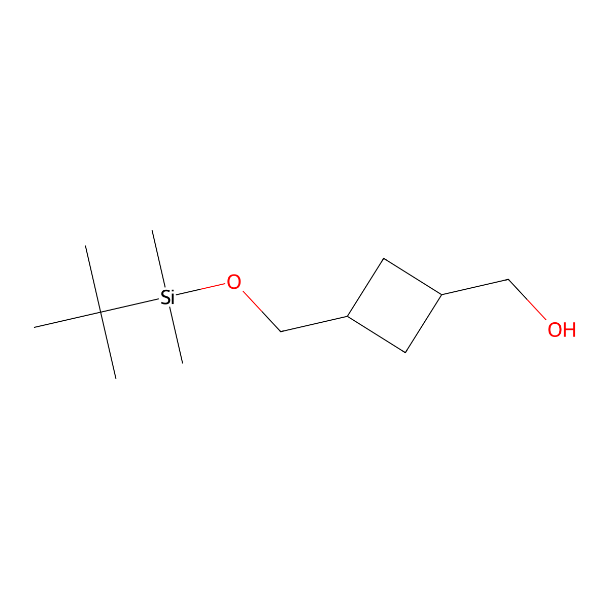 [3-({[tert-Butyl(dimethyl)silyl]oxy}methyl)cyclobutyl]methanol molecular structure, CAS 185622-11-1