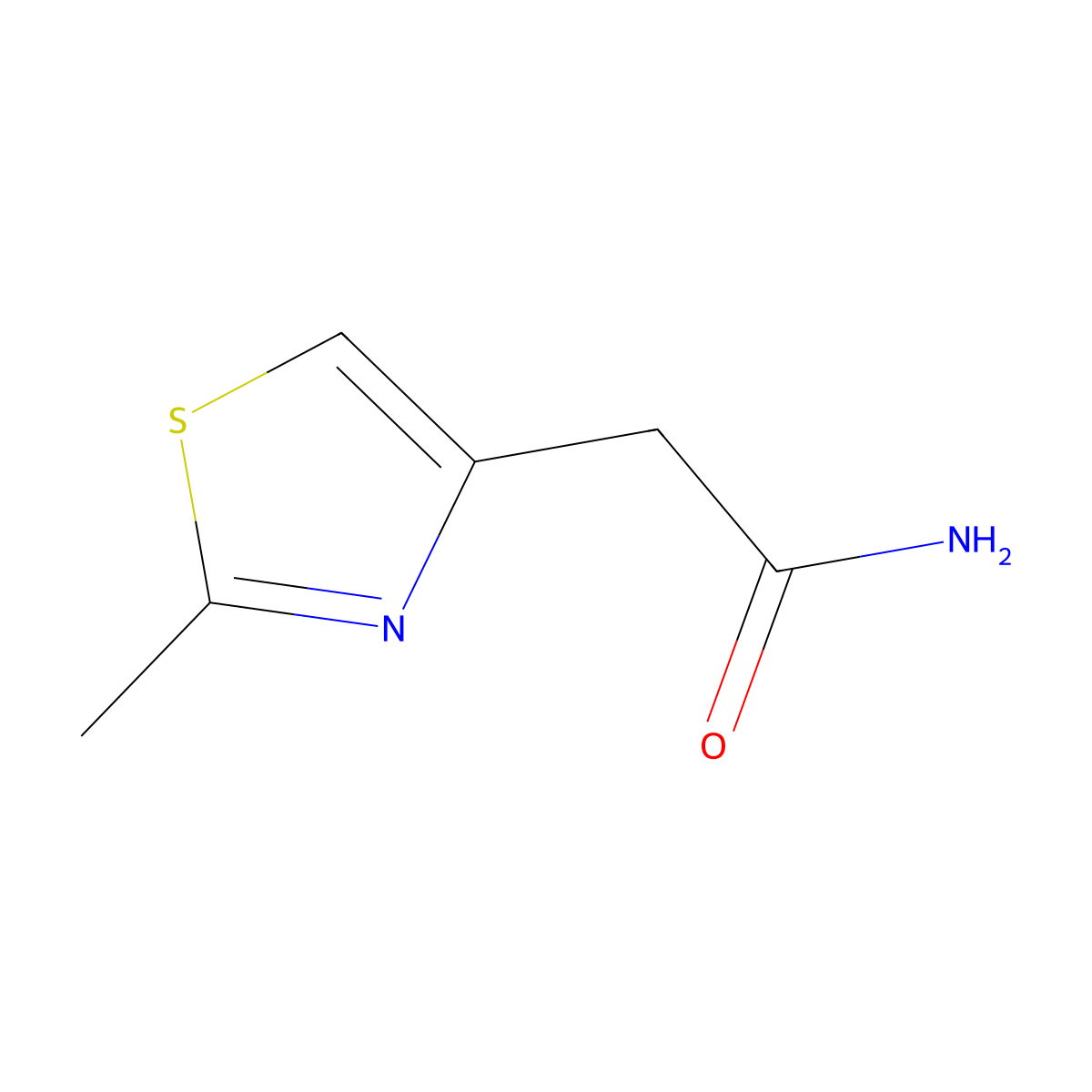 2-(2-Methyl-1,3-thiazol-4-yl)acetamide molecular structure, CAS 185623-66-9