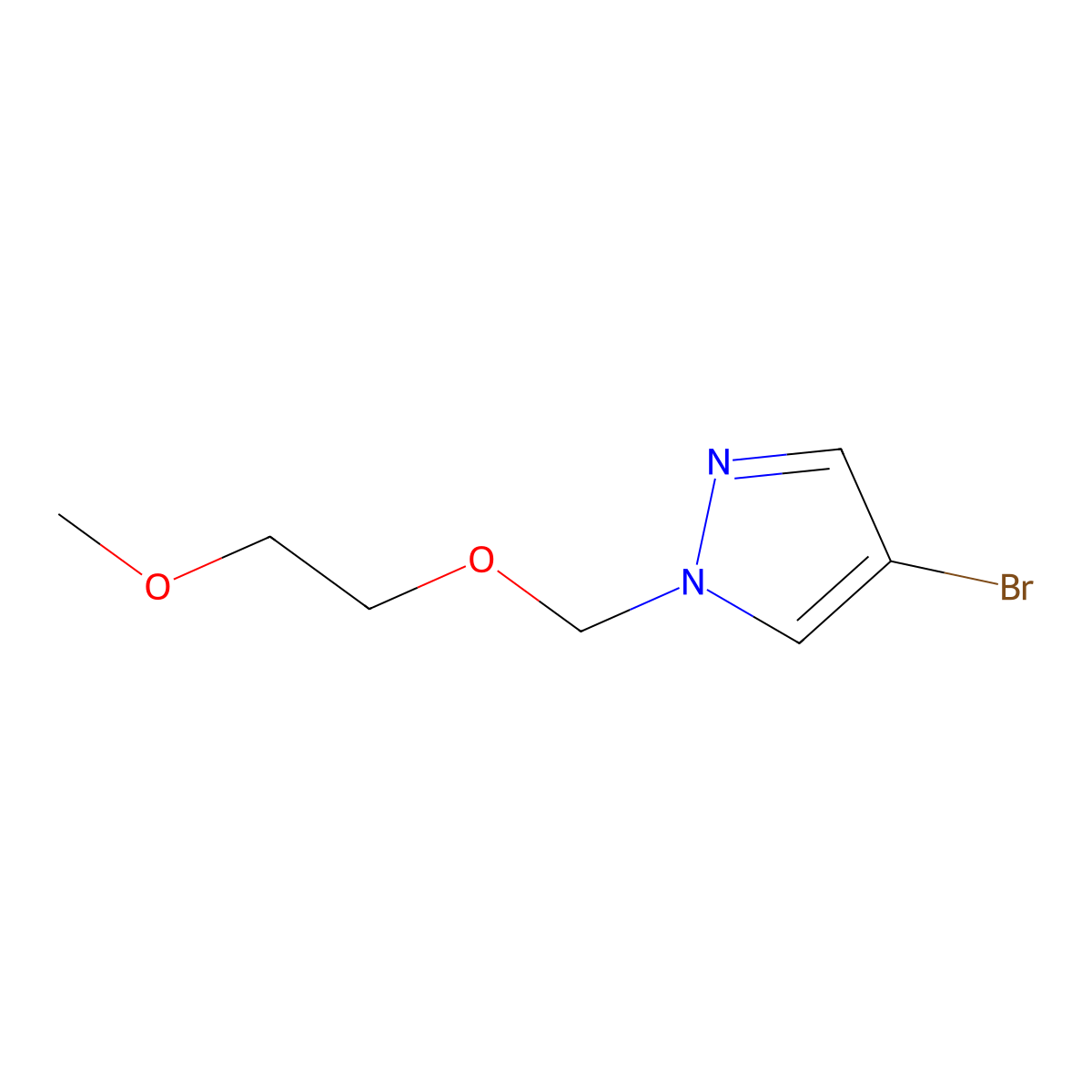 4-bromo-1-[(2-methoxyethoxy)methyl]-1H-pyrazole molecular structure, CAS 1856238-02-2