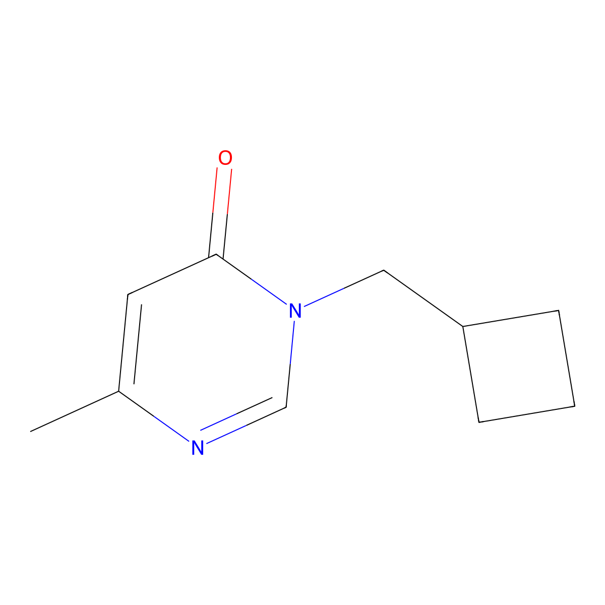 3-(Cyclobutylmethyl)-6-methyl-3,4-dihydropyrimidin-4-one molecular structure, CAS 1856265-29-6