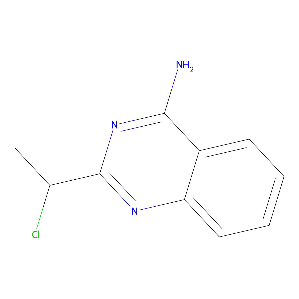 2-(1-Chloroethyl)quinazolin-4-amine molecular structure, CAS 1856270-19-3
