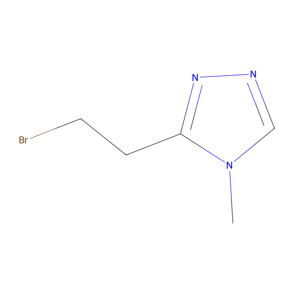 3-(2-Bromoethyl)-4-methyl-4H-1,2,4-triazole molecular structure, CAS 1856297-09-0