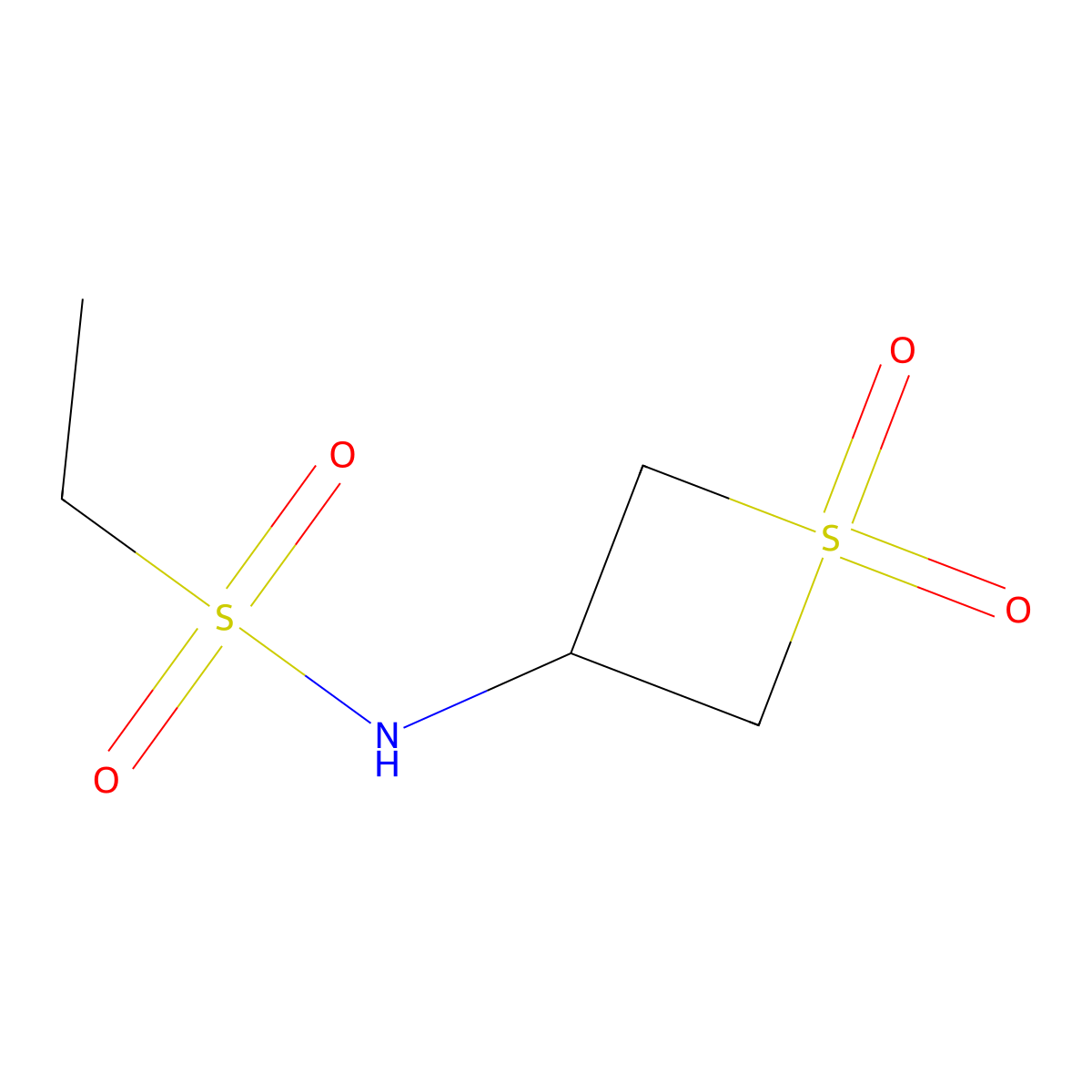 N-(1,1-Dioxidothietan-3-yl)ethanesulfonamide molecular structure, CAS 1856310-87-6
