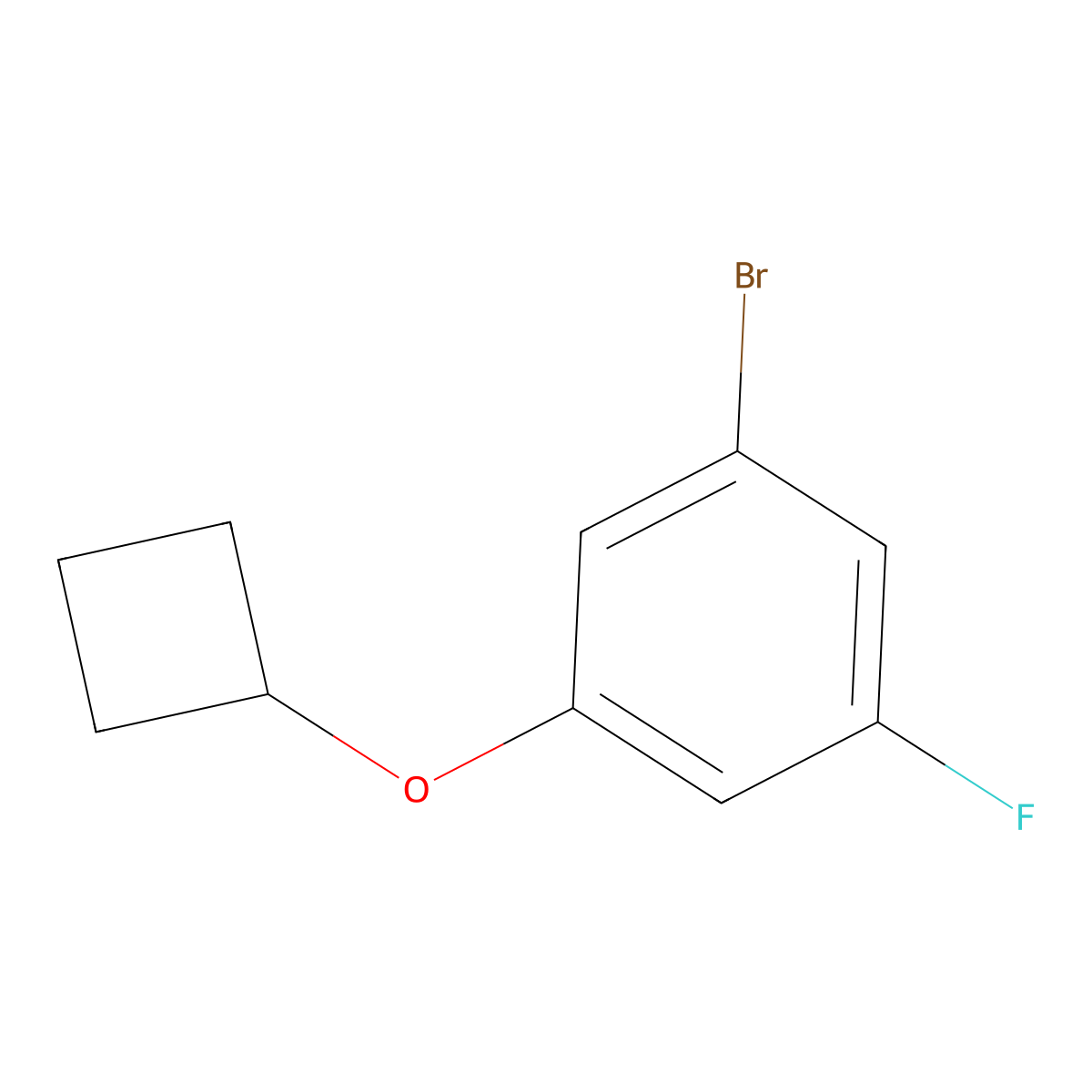 1-Bromo-3-cyclobutoxy-5-fluorobenzene molecular structure, CAS 1856321-92-0