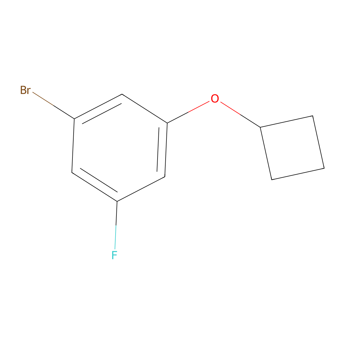 1-Bromo-3-cyclobutoxy-5-fluorobenzene molecular structure, CAS 1856321-92-0