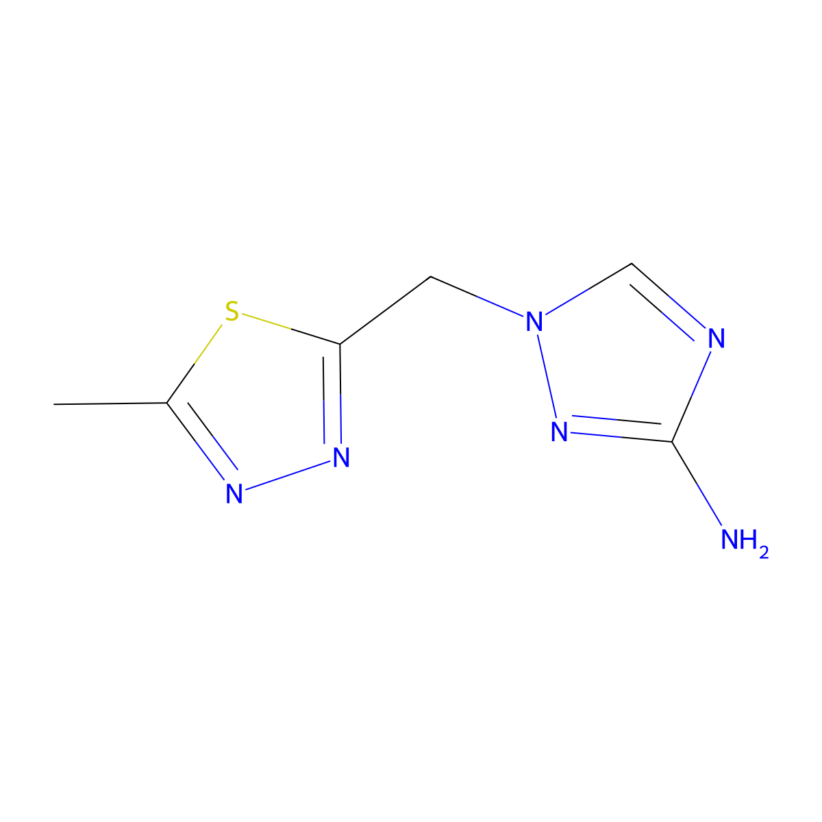 1-[(5-Methyl-1,3,4-thiadiazol-2-yl)methyl]-1H-1,2,4-triazol-3-amine molecular structure, CAS 1856377-15-5