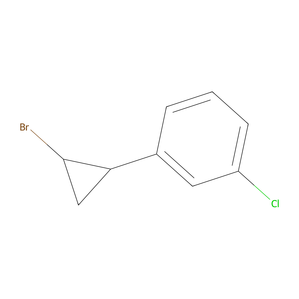 1-(2-Bromocyclopropyl)-3-chlorobenzene molecular structure, CAS 1856378-95-4