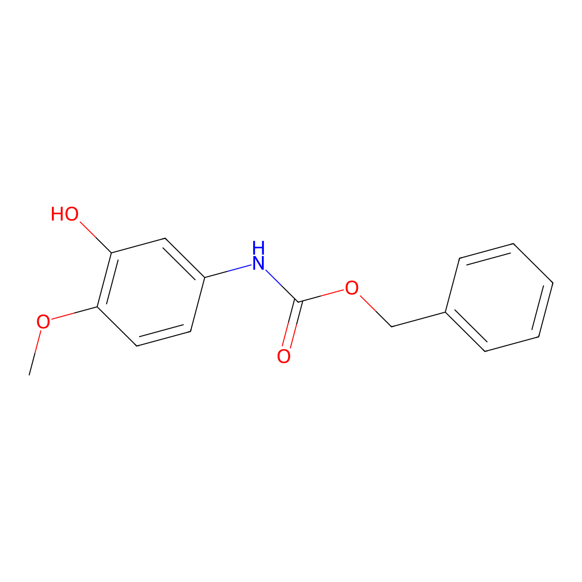 benzyl N-(3-hydroxy-4-methoxyphenyl)carbamate molecular structure, CAS 1856381-63-9