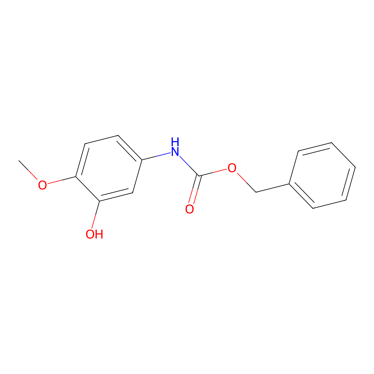 benzyl N-(3-hydroxy-4-methoxyphenyl)carbamate molecular structure, CAS 1856381-63-9