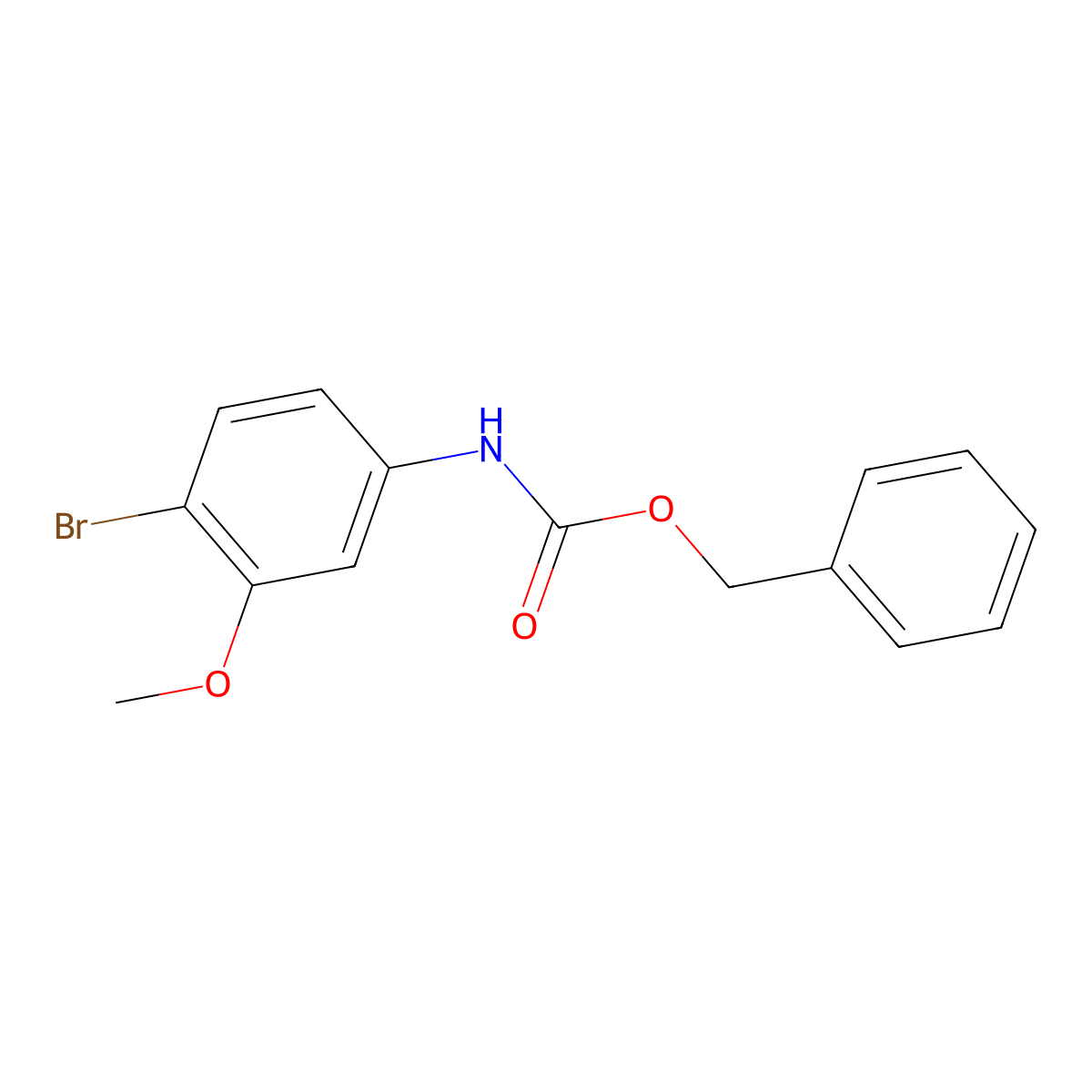 benzyl N-(4-bromo-3-methoxyphenyl)carbamate molecular structure, CAS 1856383-34-0