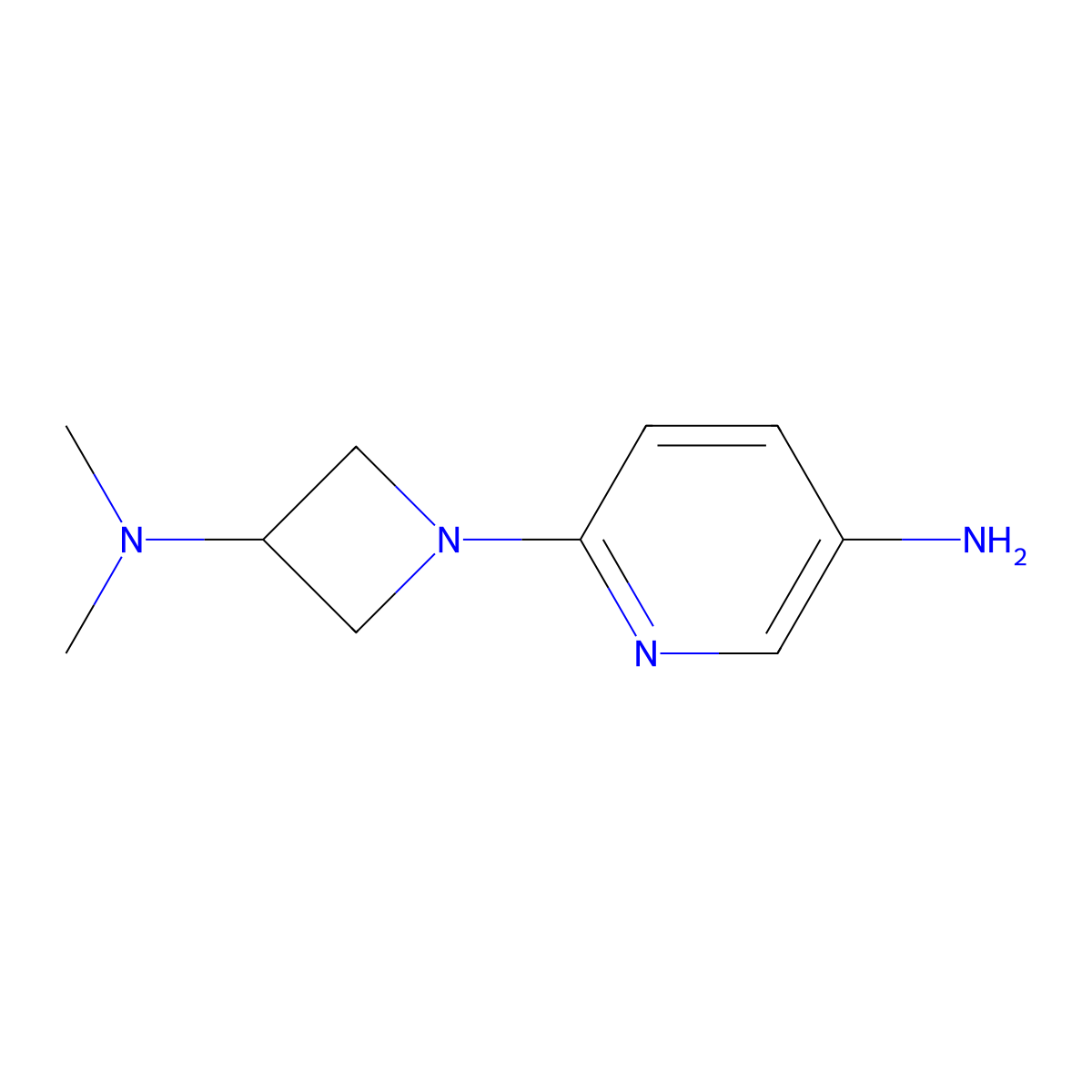 6-(3-(Dimethylamino)azetidin-1-yl)pyridin-3-amine molecular structure, CAS 1856383-85-1