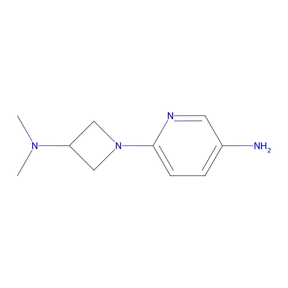 6-(3-(Dimethylamino)azetidin-1-yl)pyridin-3-amine molecular structure, CAS 1856383-85-1