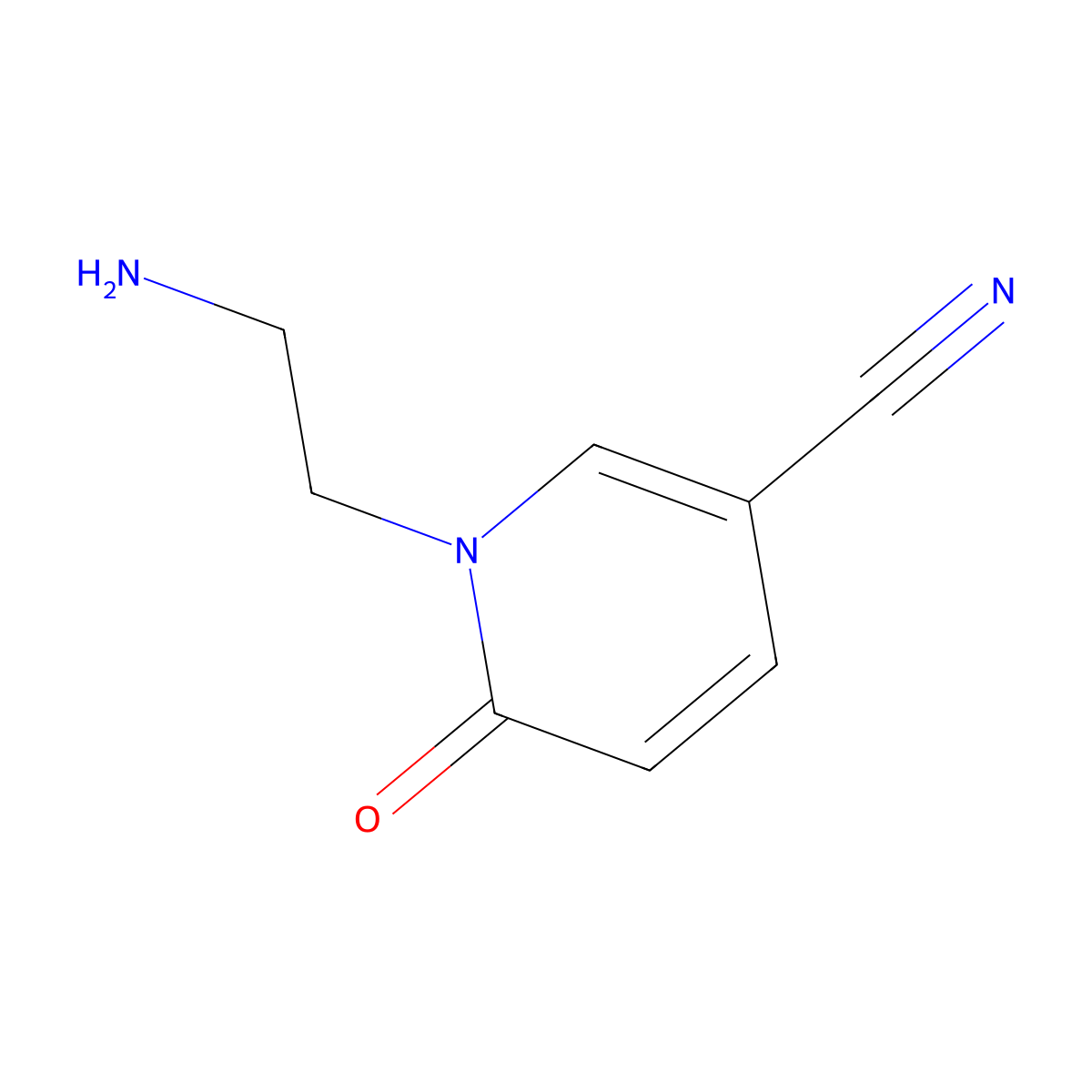 1-(2-Aminoethyl)-6-oxo-1,6-dihydropyridine-3-carbonitrile molecular structure, CAS 1856448-43-5