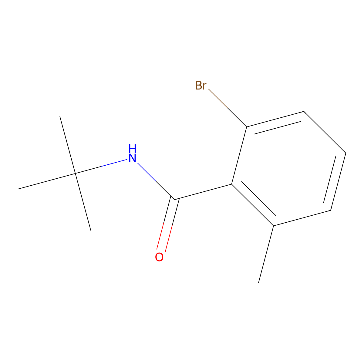 2-Bromo-N-tert-butyl-6-methylbenzamide molecular structure, CAS 1856454-22-2