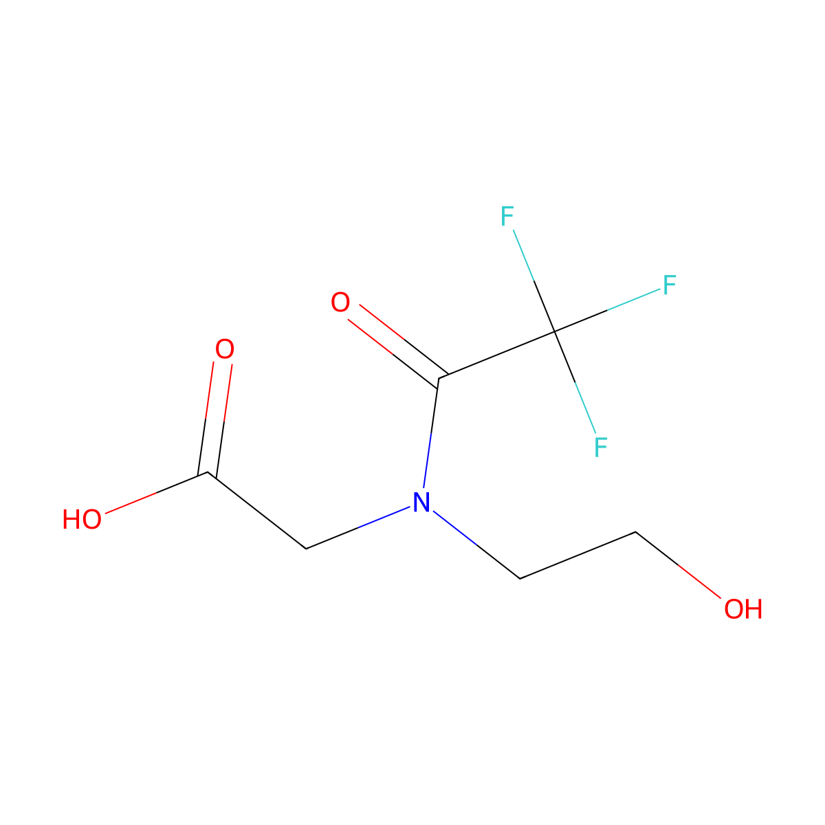 2-[2,2,2-trifluoro-N-(2-hydroxyethyl)acetamido]acetic acid molecular structure, CAS 1856529-22-0