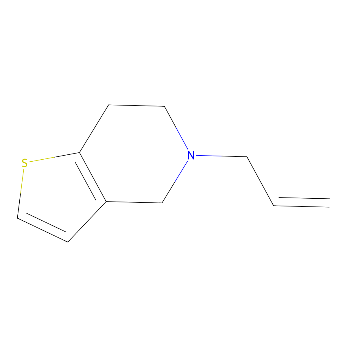 5-Allyl-4,5,6,7-tetrahydrothieno[3,2-c]pyridine molecular structure, CAS 1856539-73-5