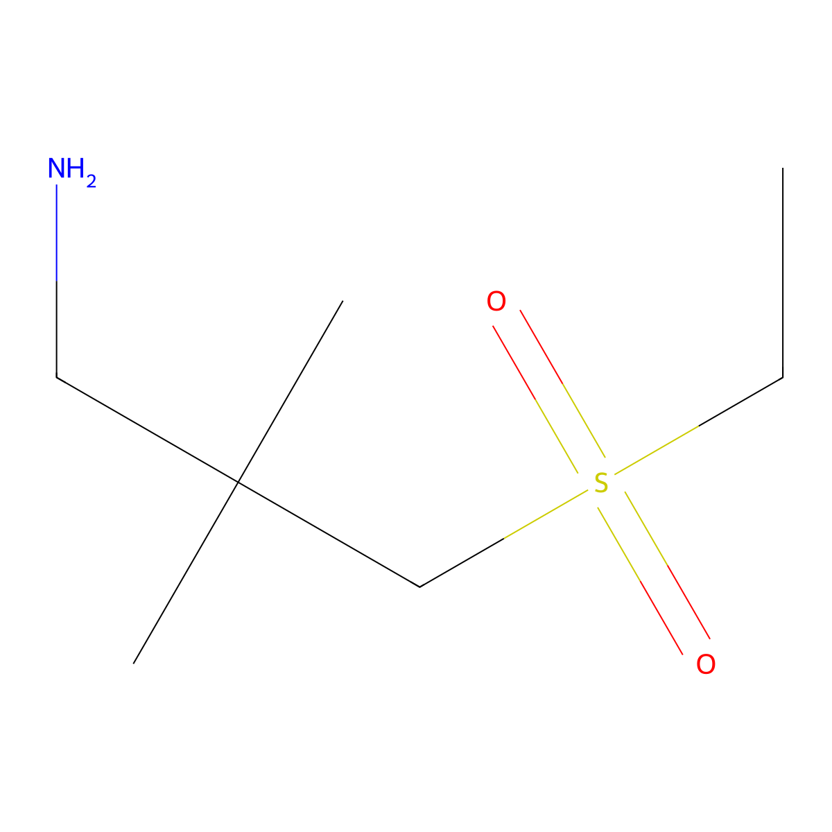 3-(Ethanesulfonyl)-2,2-dimethylpropan-1-amine molecular structure, CAS 1856599-97-7
