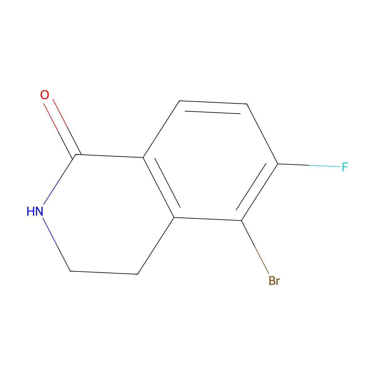 5-Bromo-6-fluoro-1,2,3,4-tetrahydroisoquinolin-1-one molecular structure, CAS 1856624-47-9