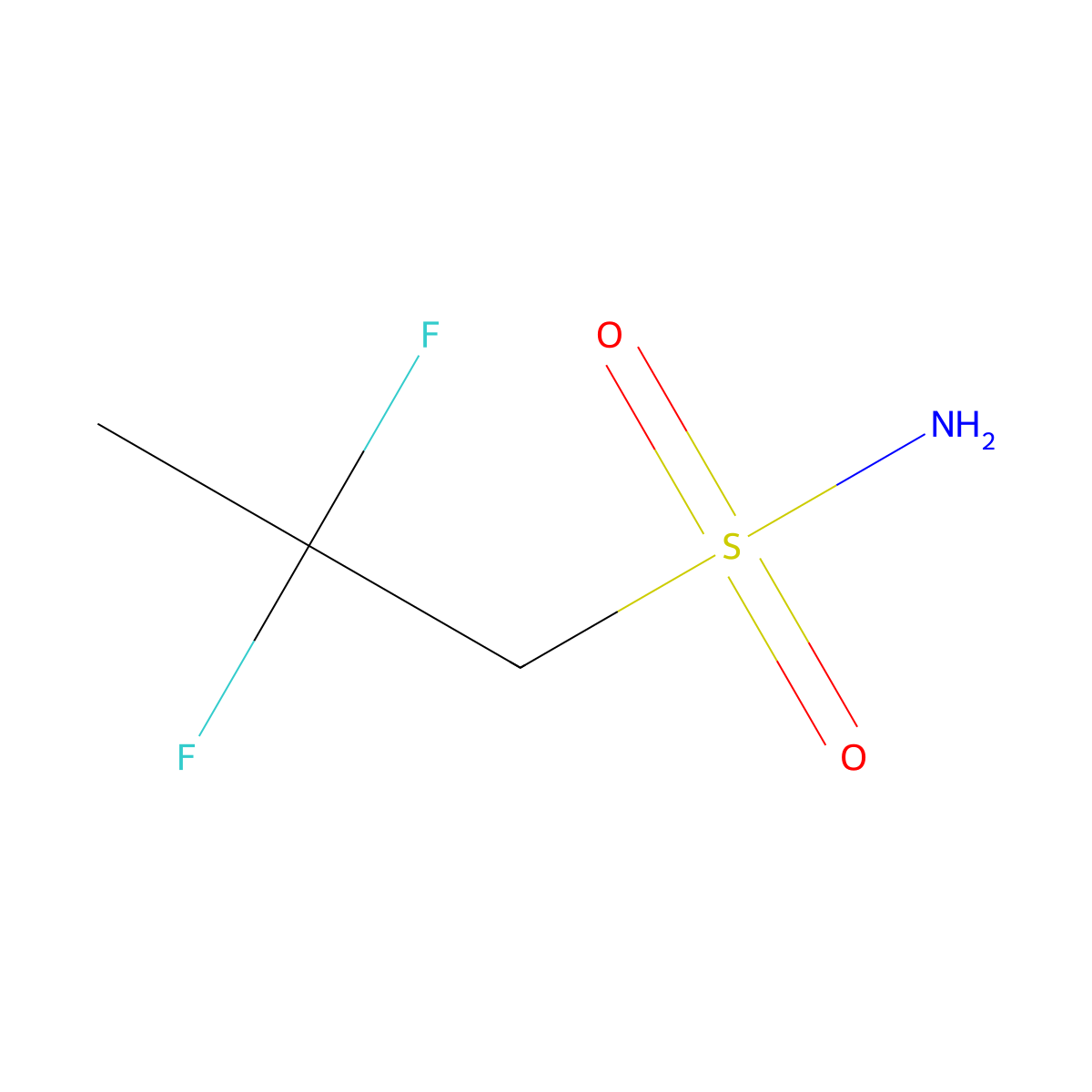 2,2-Difluoropropane-1-sulfonamide molecular structure, CAS 1856668-75-1