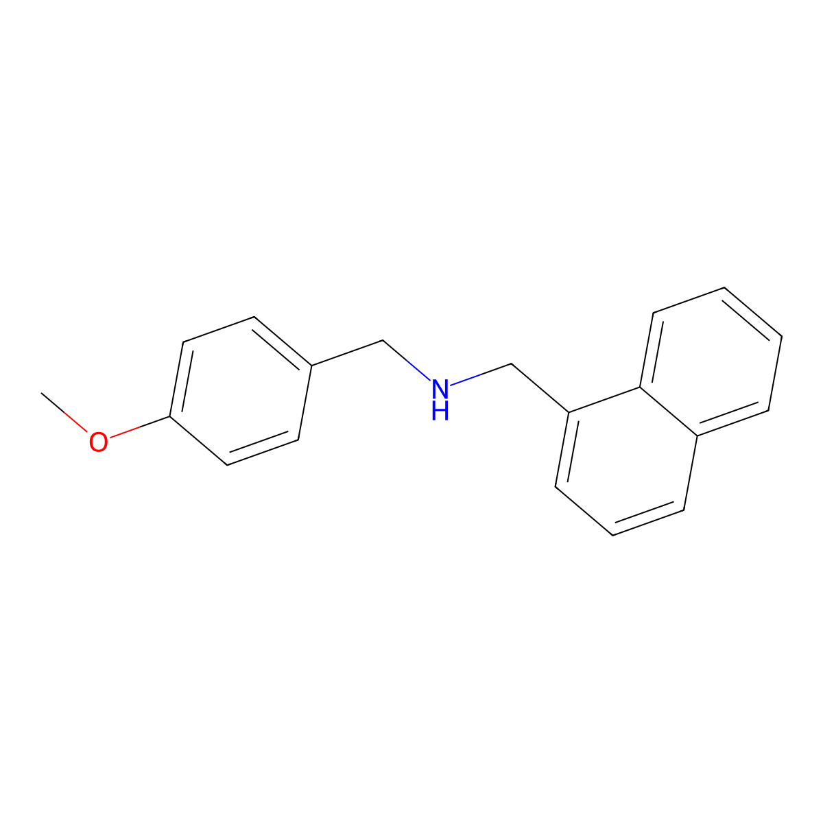 N-(4-Methoxybenzyl)-1-(naphthalen-1-yl)methanamine molecular structure, CAS 185669-79-8