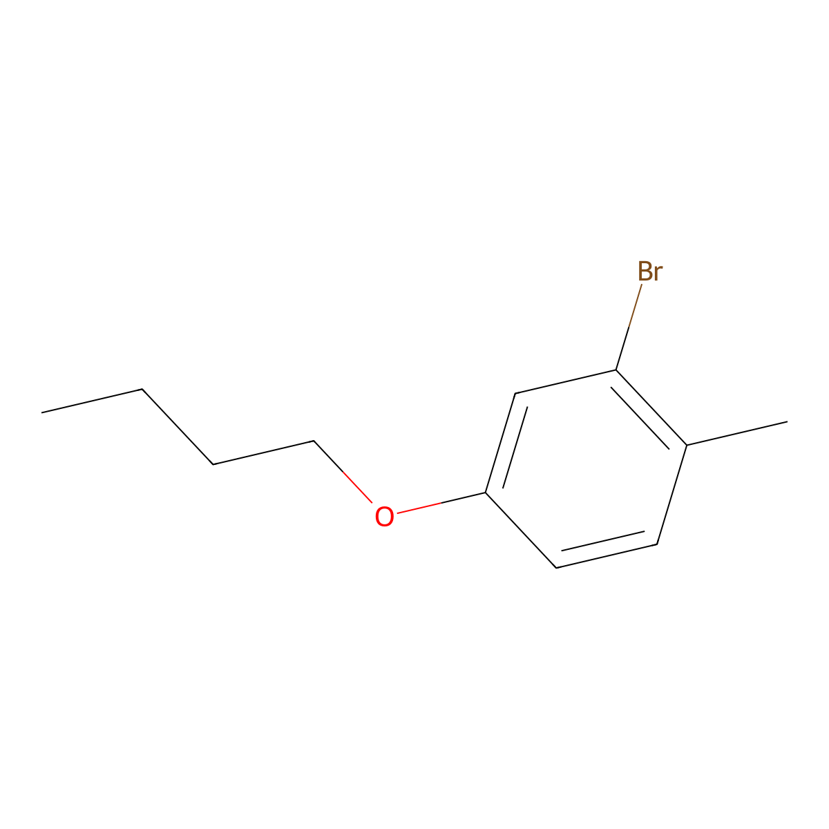 2-Bromo-4-butoxy-1-methylbenzene molecular structure, CAS 1856706-97-2