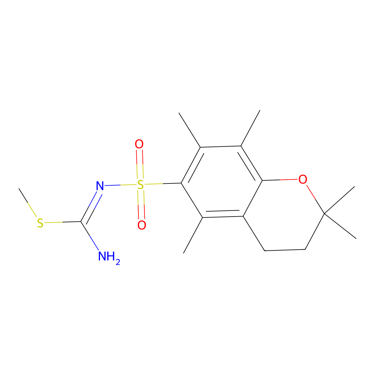 Pmc-S-methylisothiourea molecular structure, CAS 185674-98-0