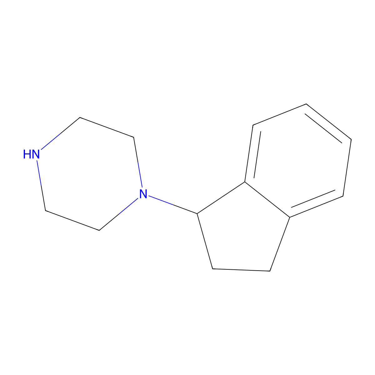 1-(2,3-dihydro-1H-inden-1-yl)piperazine molecular structure, CAS 185678-56-2