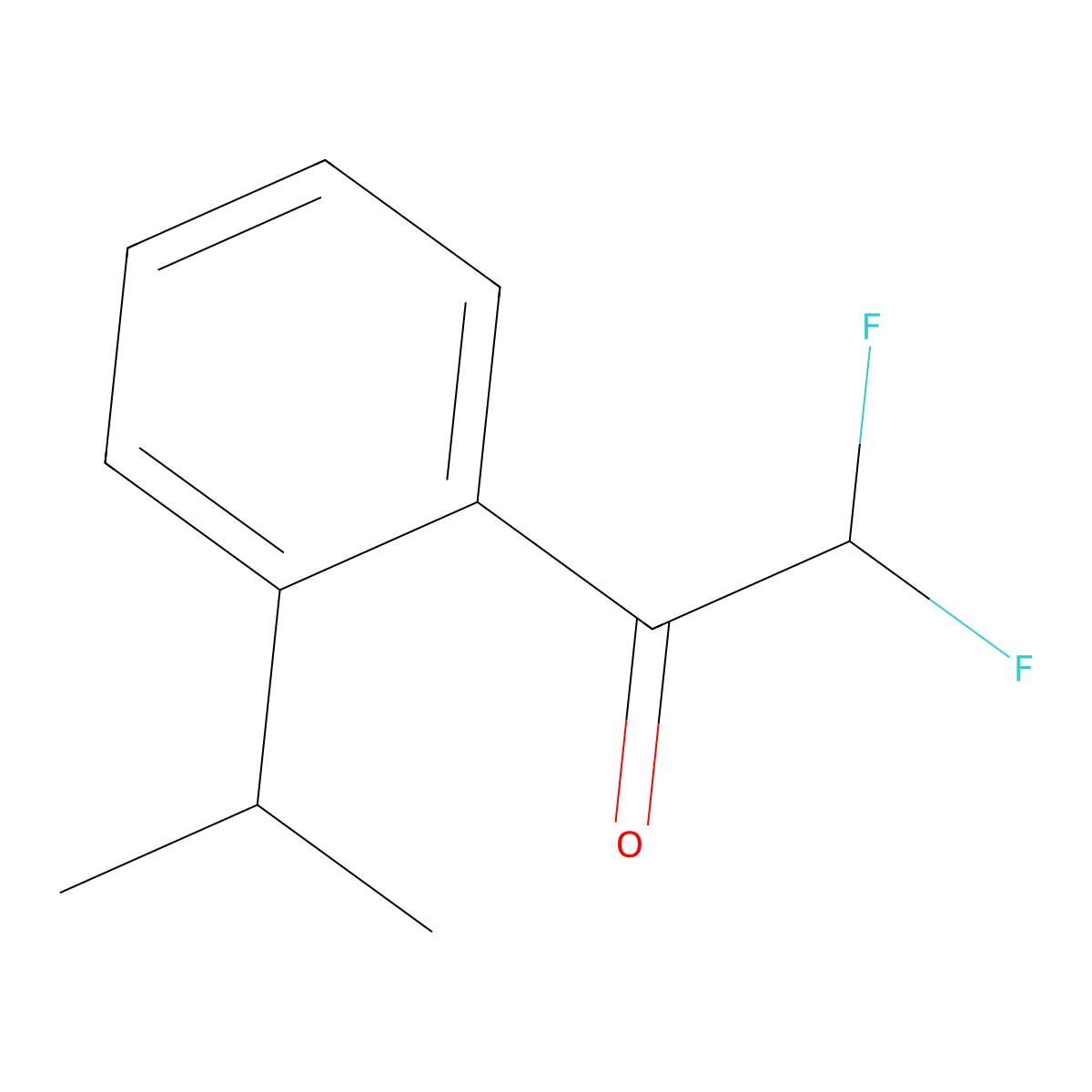 2,2-Difluoro-1-(2-isopropylphenyl)ethanone molecular structure, CAS 1856798-44-1