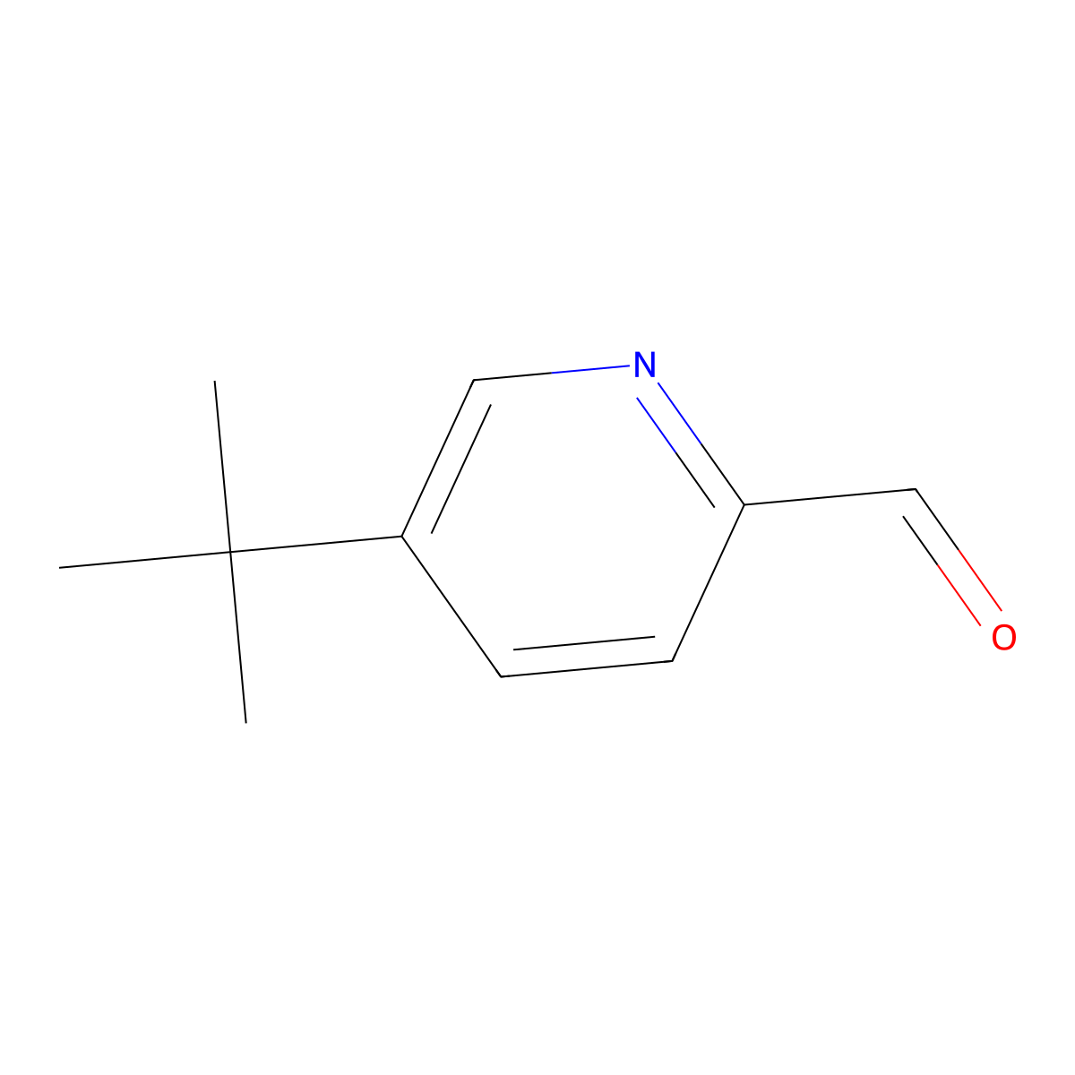5-(1,1-Dimethylethyl)-2-pyridinecarboxaldehyde molecular structure, CAS 185682-81-9