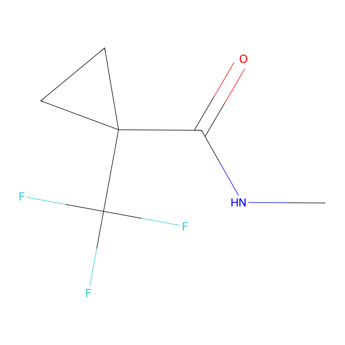 N-Methyl-1-(trifluoromethyl)cyclopropanecarboxamide molecular structure, CAS 1856824-37-7