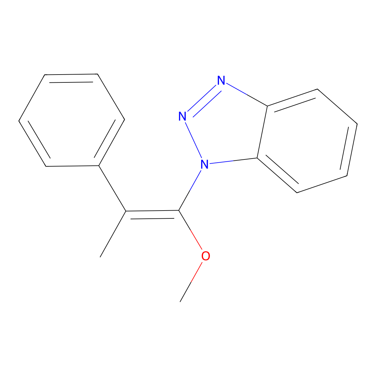 1-[(1Z)-1-Methoxy-2-phenylprop-1-en-1-yl]-1H-1,2,3-benzotriazole molecular structure, CAS 185683-94-7