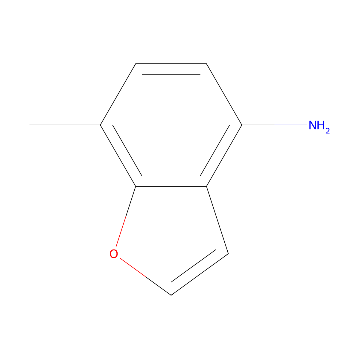 7-methyl-4-Benzofuranamine molecular structure, CAS 185684-92-8