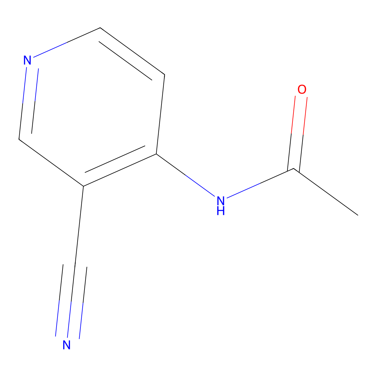 N-(3-Cyanopyridin-4-yl)acetamide molecular structure, CAS 1856886-08-2