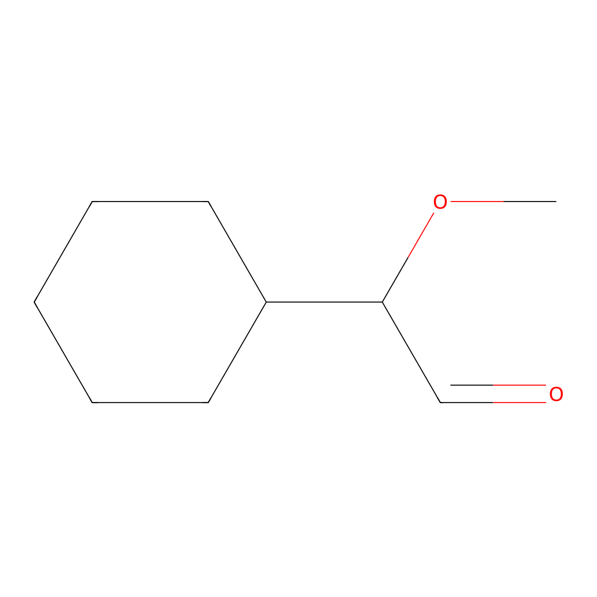 2-Cyclohexyl-2-methoxyacetaldehyde molecular structure, CAS 185693-98-5
