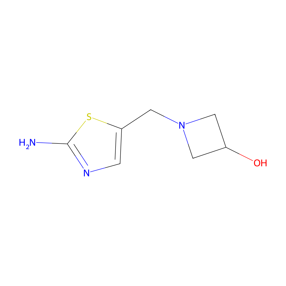 1-[(2-Amino-5-thiazolyl)methyl]-3-azetidinol molecular structure, CAS 1856939-43-9