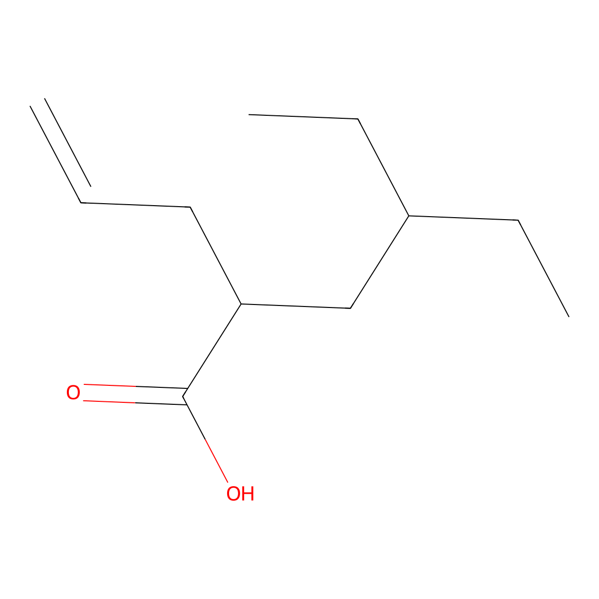4-Ethyl-2-(prop-2-en-1-yl)hexanoic acid molecular structure, CAS 1856976-19-6