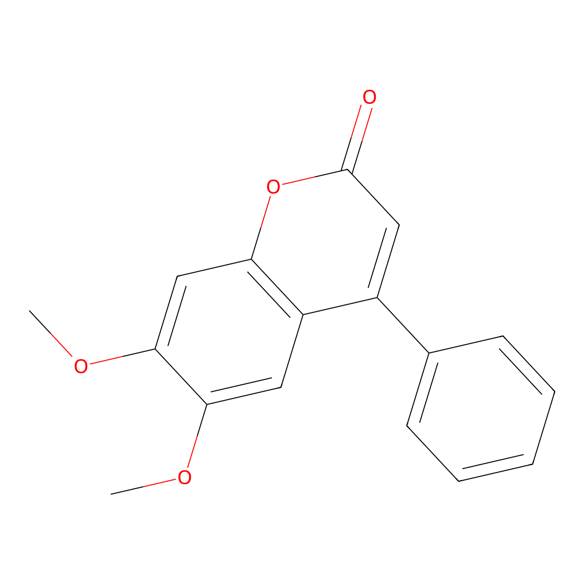 6,7-Dimethoxy-4-phenylcoumarin molecular structure, CAS 1857-05-2
