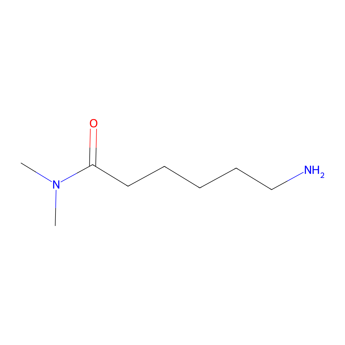 6-amino-N,N-dimethylhexanamide molecular structure, CAS 1857-17-6