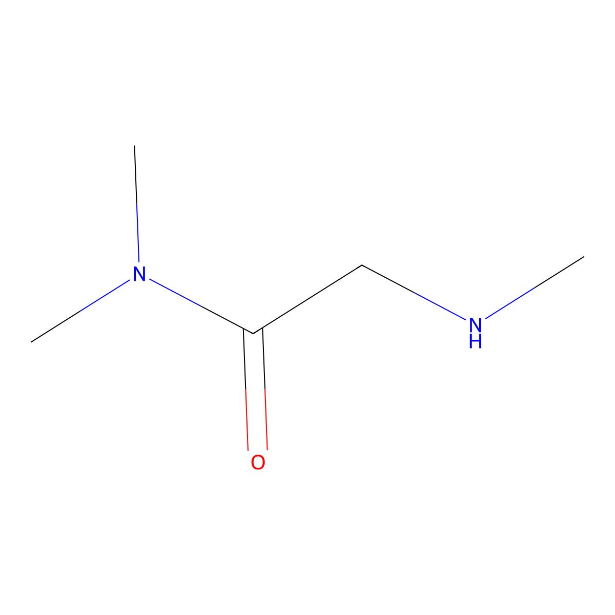 N,N-dimethyl-2-(methylamino)acetamide molecular structure, CAS 1857-20-1