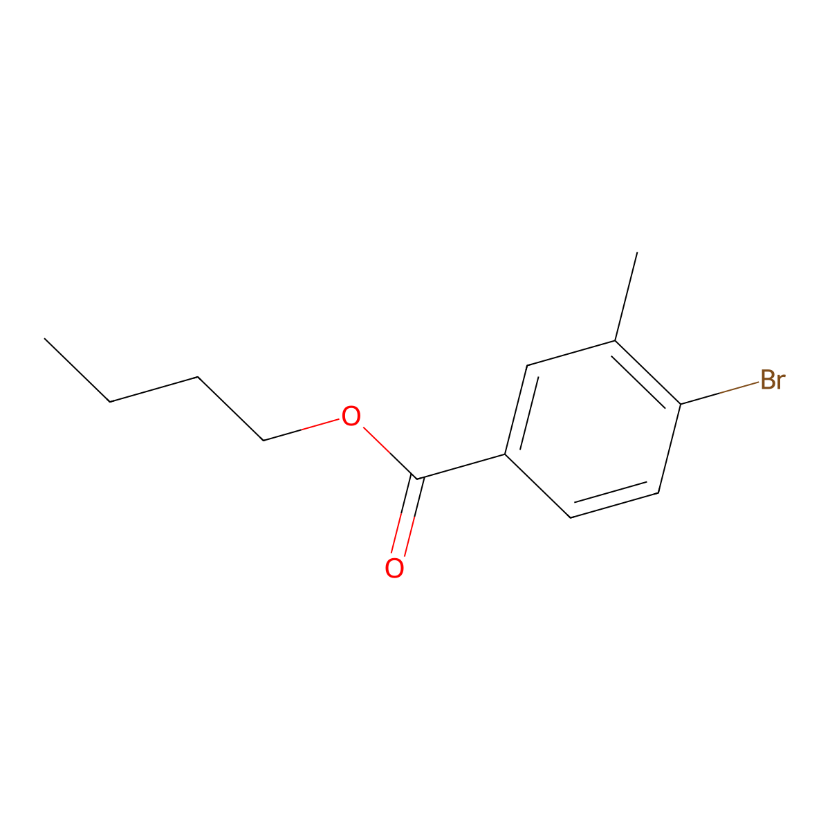 Butyl 4-bromo-3-methylbenzoate molecular structure, CAS 1857027-20-3