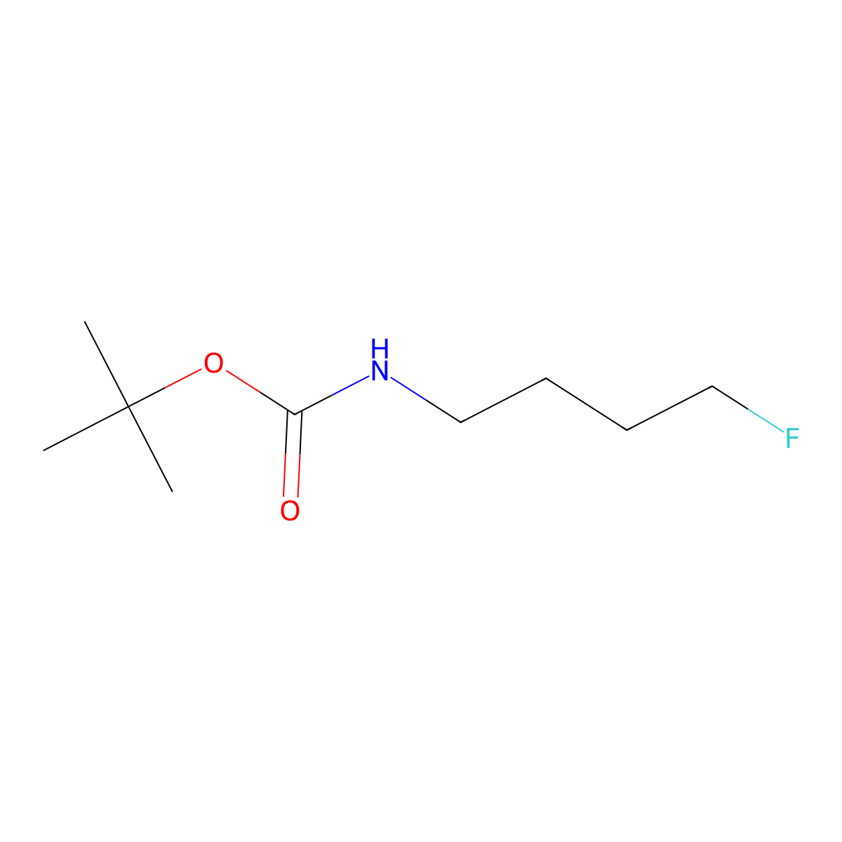tert-butyl N-(4-fluorobutyl)carbamate molecular structure, CAS 1857040-33-5