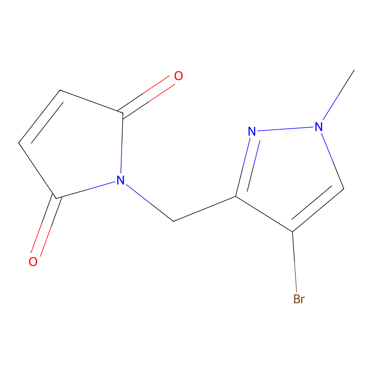1-[(4-Bromo-1-methyl-1h-pyrazol-3-yl)methyl]-2,5-dihydro-1h-pyrrole-2,5-dione molecular structure, CAS 1857047-02-9