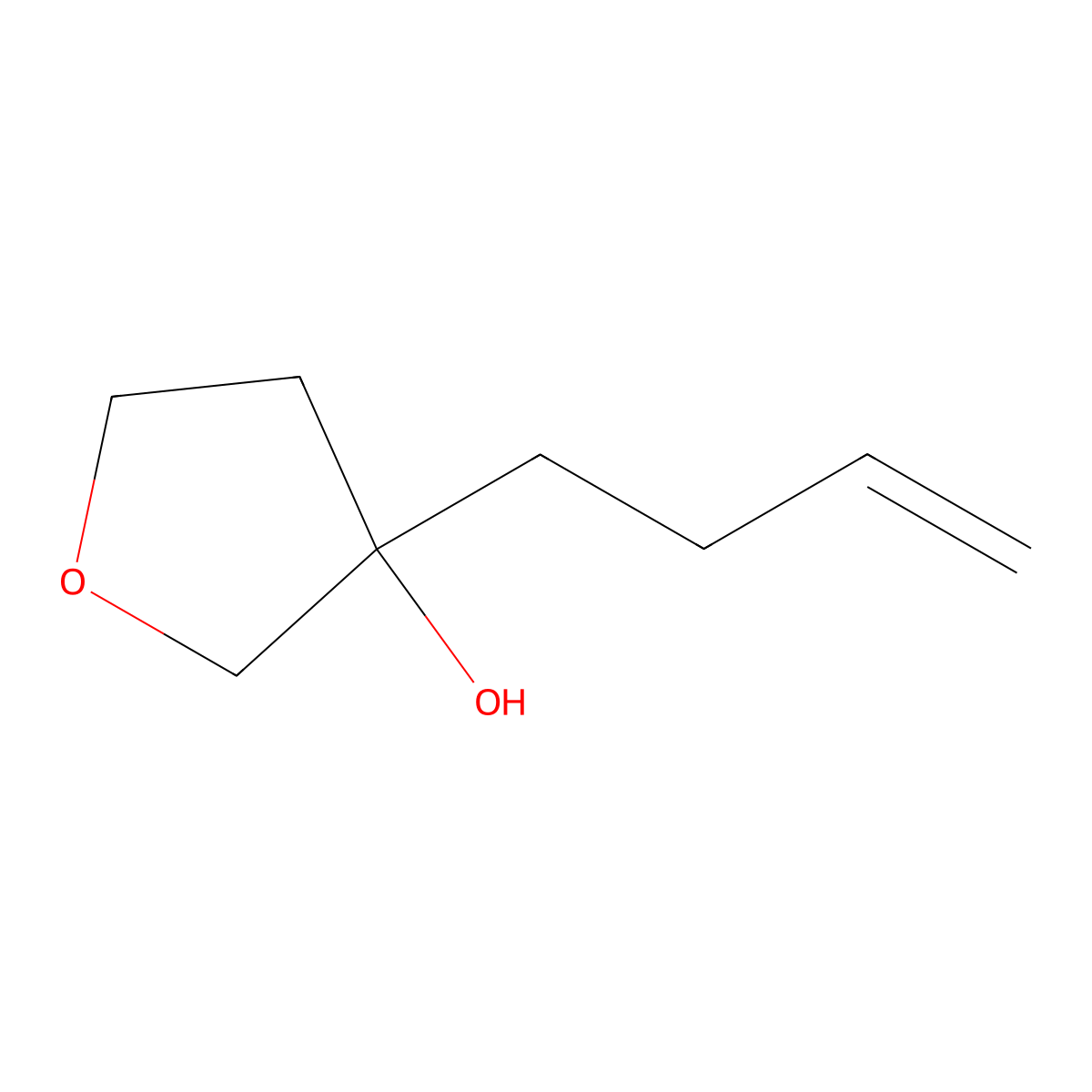3-(But-3-EN-1-YL)tetrahydrofuran-3-OL molecular structure, CAS 1857063-18-3