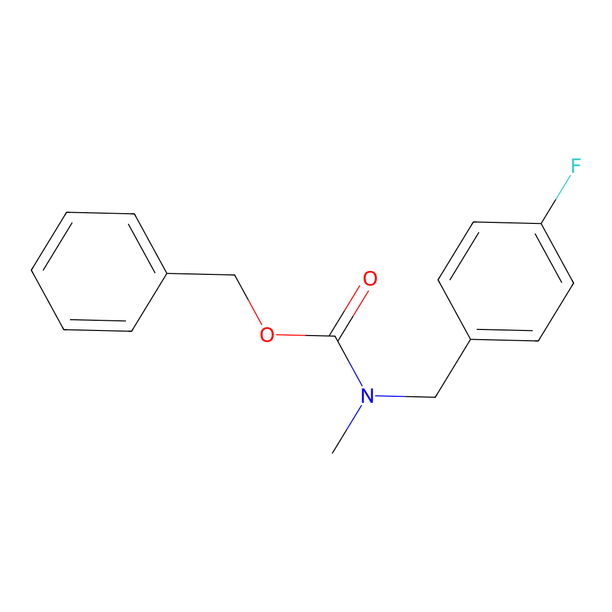 benzyl N-[(4-fluorophenyl)methyl]-N-methylcarbamate molecular structure, CAS 1857071-81-8