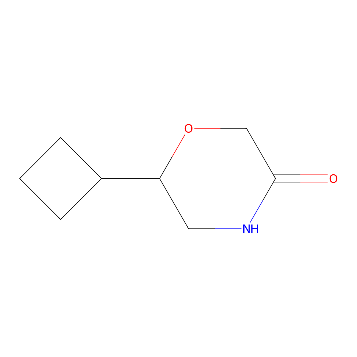 6-Cyclobutylmorpholin-3-one molecular structure, CAS 1857078-46-6