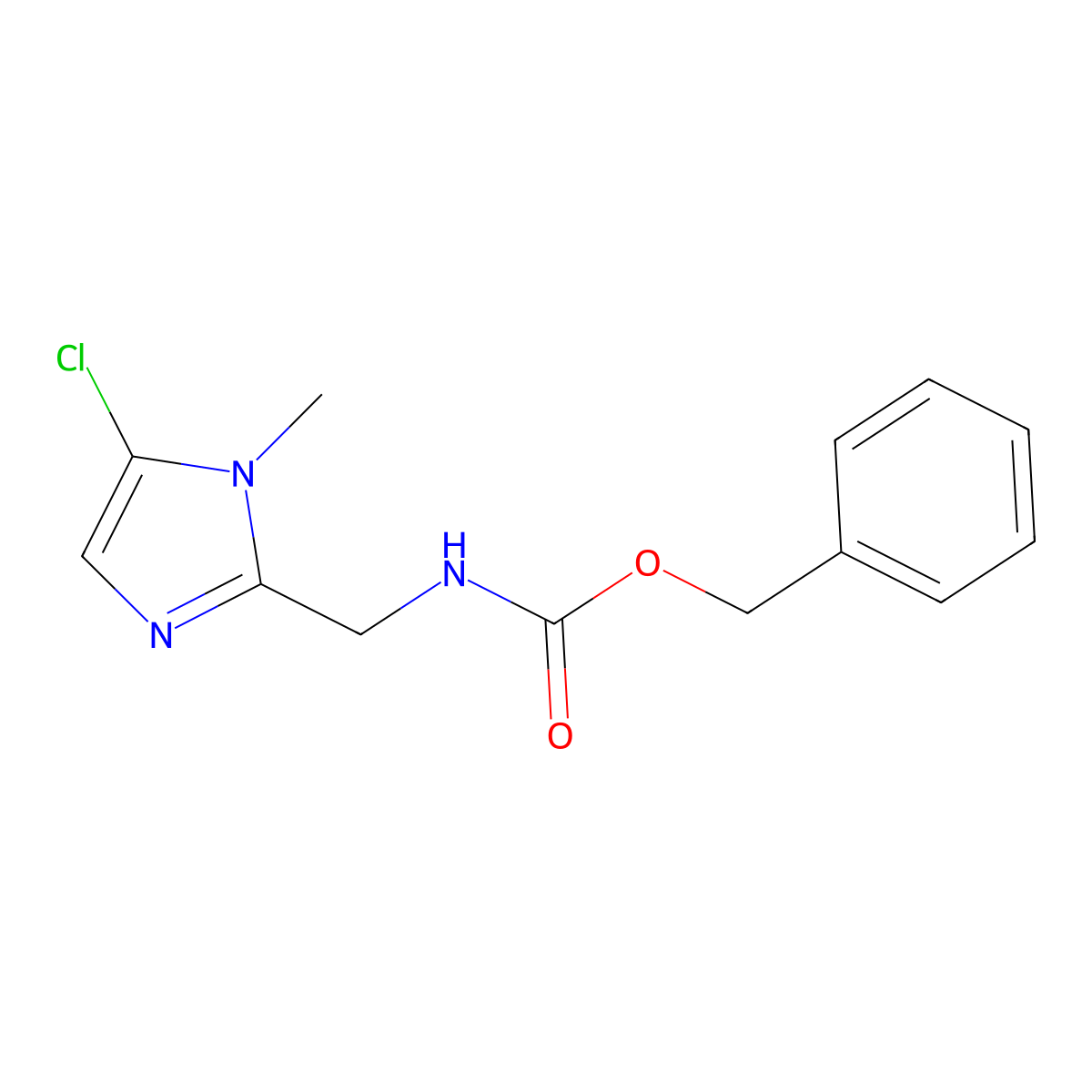 benzyl N-[(5-chloro-1-methyl-1H-imidazol-2-yl)methyl]carbamate molecular structure, CAS 1857083-19-2