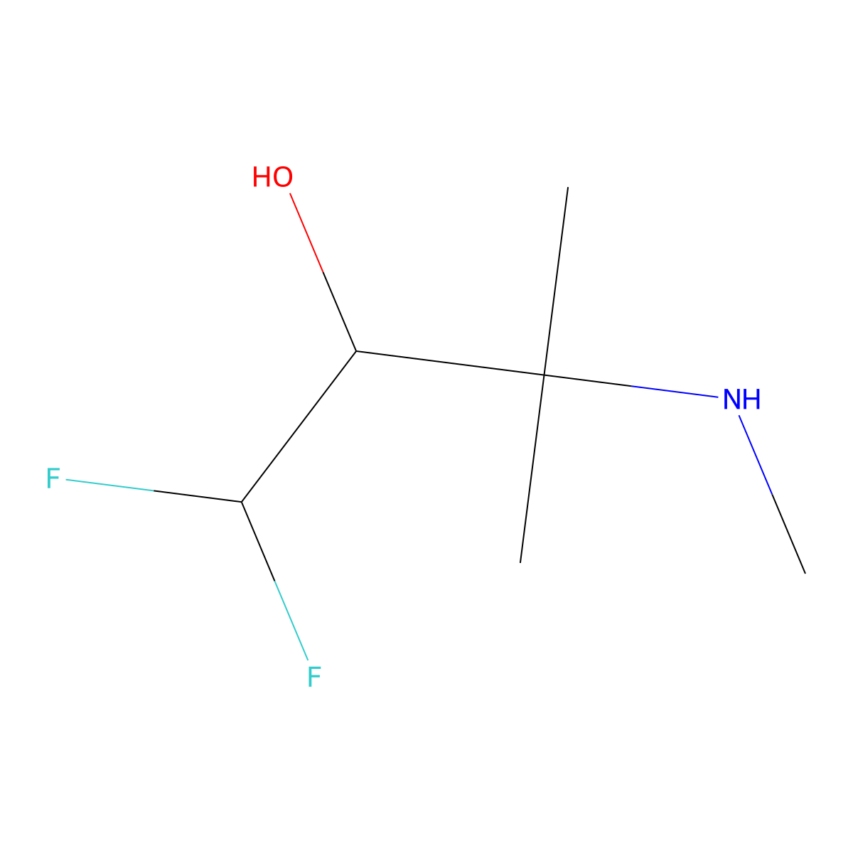 1,1-Difluoro-3-methyl-3-(methylamino)butan-2-ol molecular structure, CAS 1857169-56-2